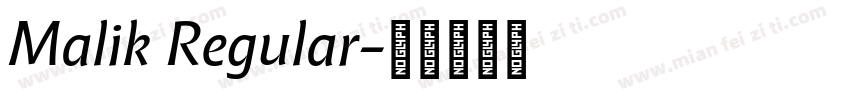 Malik Regular字体转换